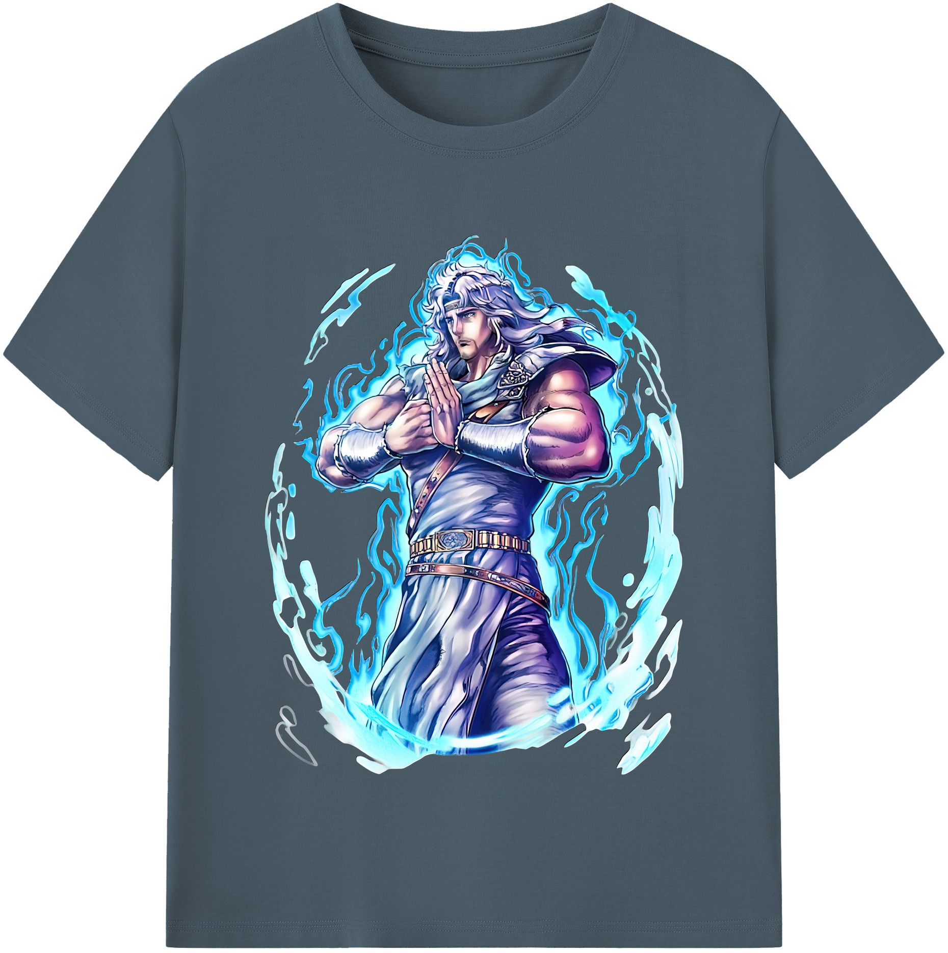 （画像用） 北斗の拳 Fist of the North Star 綿100％半袖Tシャツ（フロントプリント）